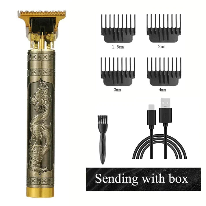 Vintage Rechargeable T9 Hair Stainless Steel Trimmer
