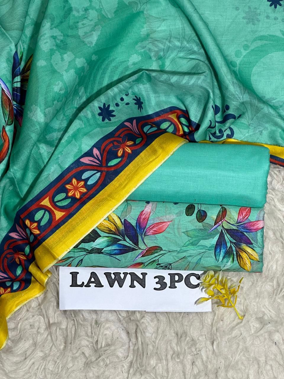 3PC Unstitched Printed Lawn Suit SR0061