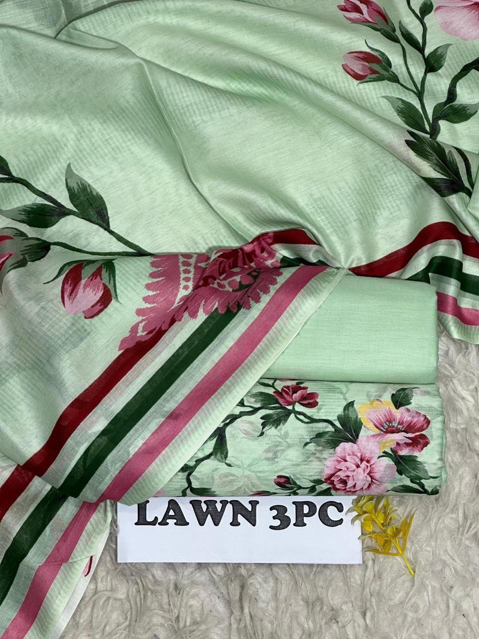 3PC Unstitched Printed Lawn Suit SR0061