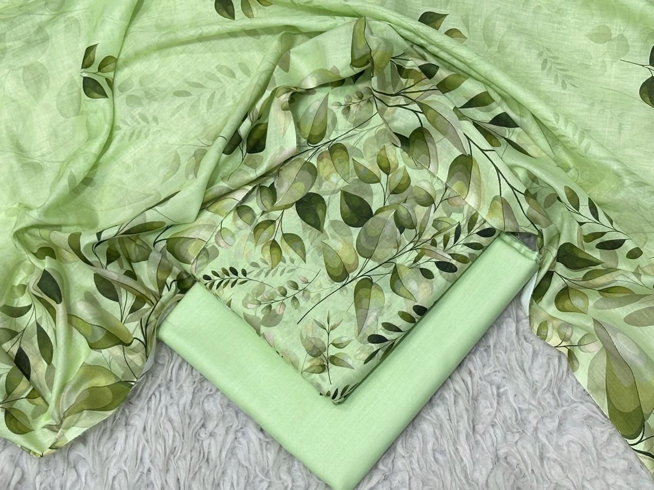 3PC Unstitched Printed Lawn Suit SR0061