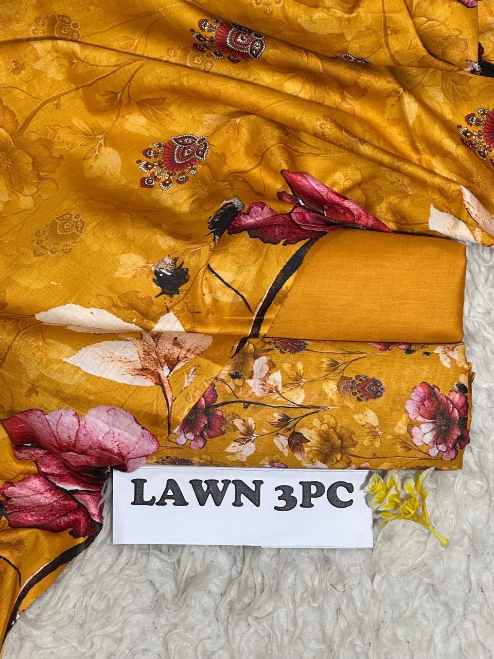 3PC Unstitched Printed Lawn Suit SR0061