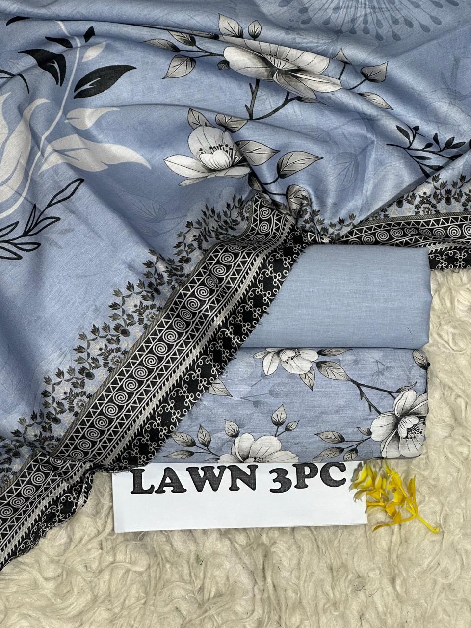 3PC Unstitched Printed Lawn Suit SR0061