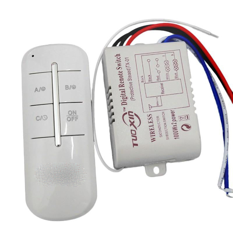 Remote Control Switch Wireless For Light Lamp 220v 3 Way ON/OFF Digital RF