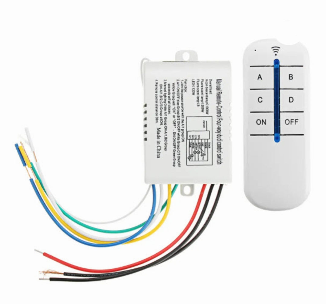 Remote Control Switch Wireless For Light Lamp 220v 3 Way ON/OFF Digital RF