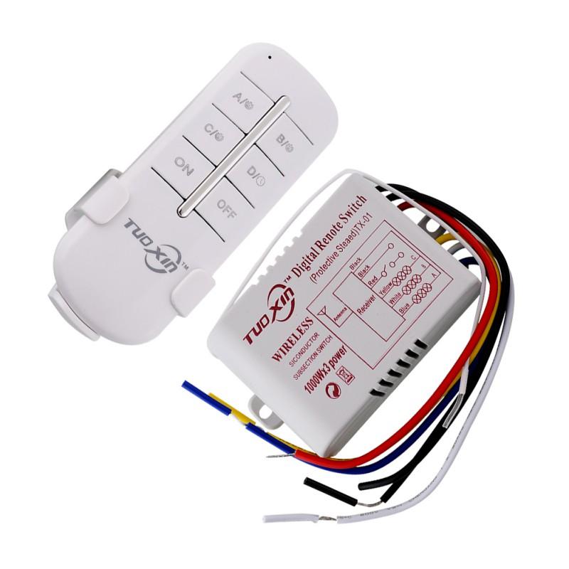 Remote Control Switch Wireless For Light Lamp 220v 3 Way ON/OFF Digital RF